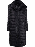 Canada Goose Black Hooded Quilted Midi Coat