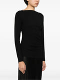 Vince Black Ruched Long Sleeve Top 2