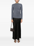 Vince Grey Ruched Long Sleeve Top 1