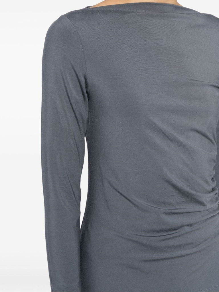 Vince Grey Ruched Long Sleeve Top 4