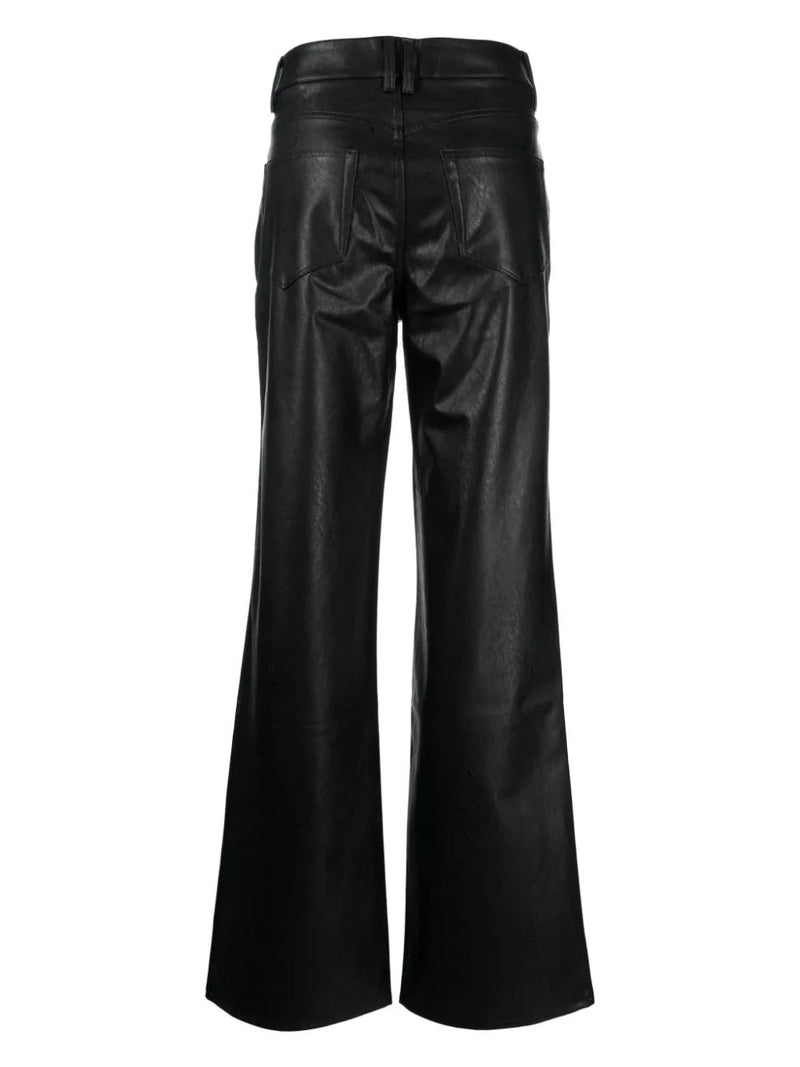 NWT HOLLISTER BLACK LEATHER PANTS SPLIT HEM  Black leather pants, Leather  pants, Clothes design