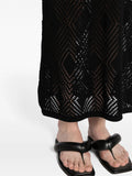 Faithfull The Brand Black Knitted Long Sleeve Maxi Dress 4