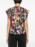 Marant Etoile Multicoloured Abstract Print Sleeveless Blouse 1