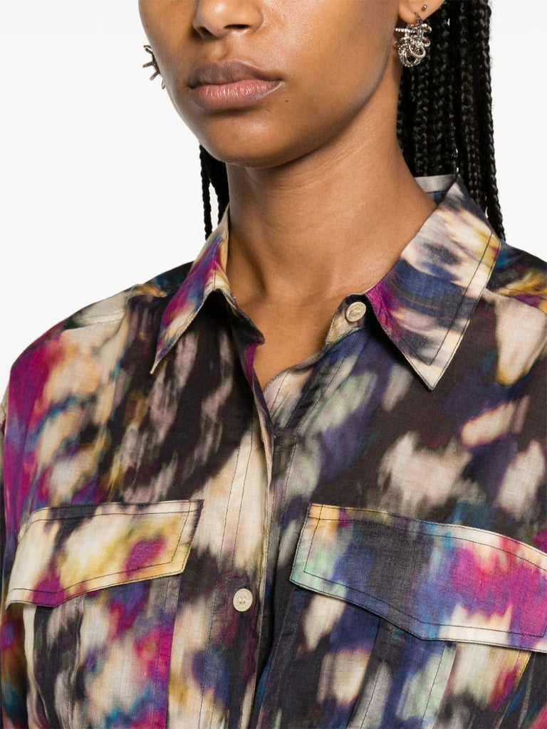 Marant Etoile Multicoloured Front Tie Shirt 4