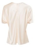 Vince Cream Short Sleeve Silk Top 1