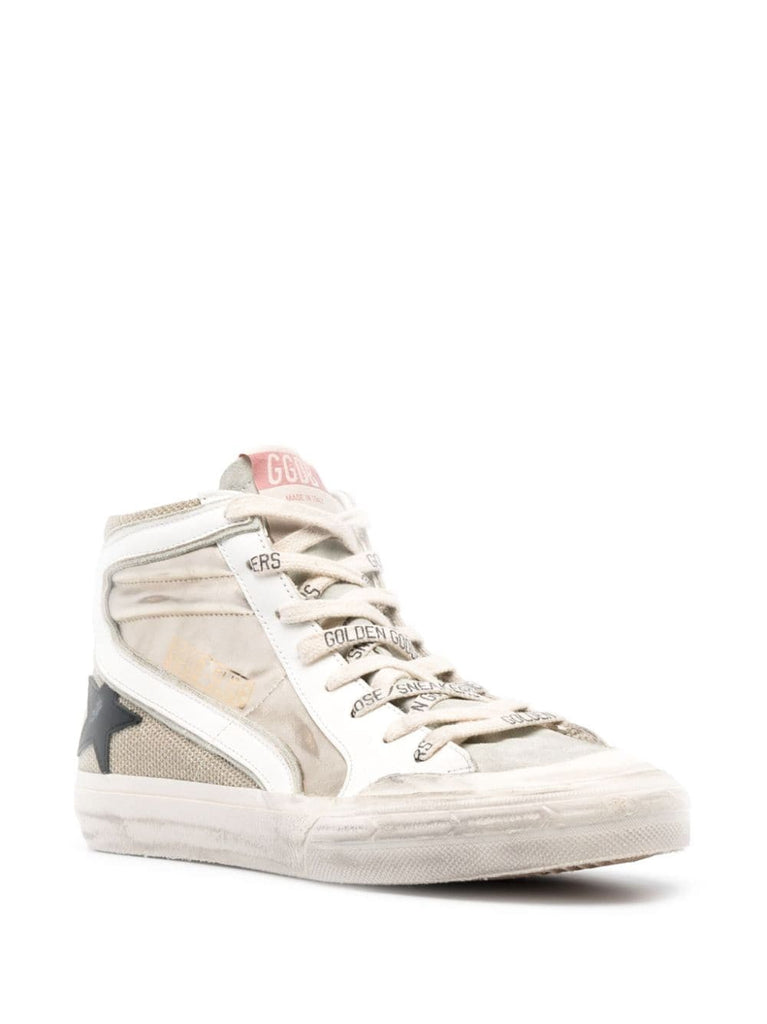 Golden Goose Gold Black Star High Top Trainers 1