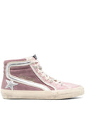 Golden Goose High Top Purple Silver Star Trainers