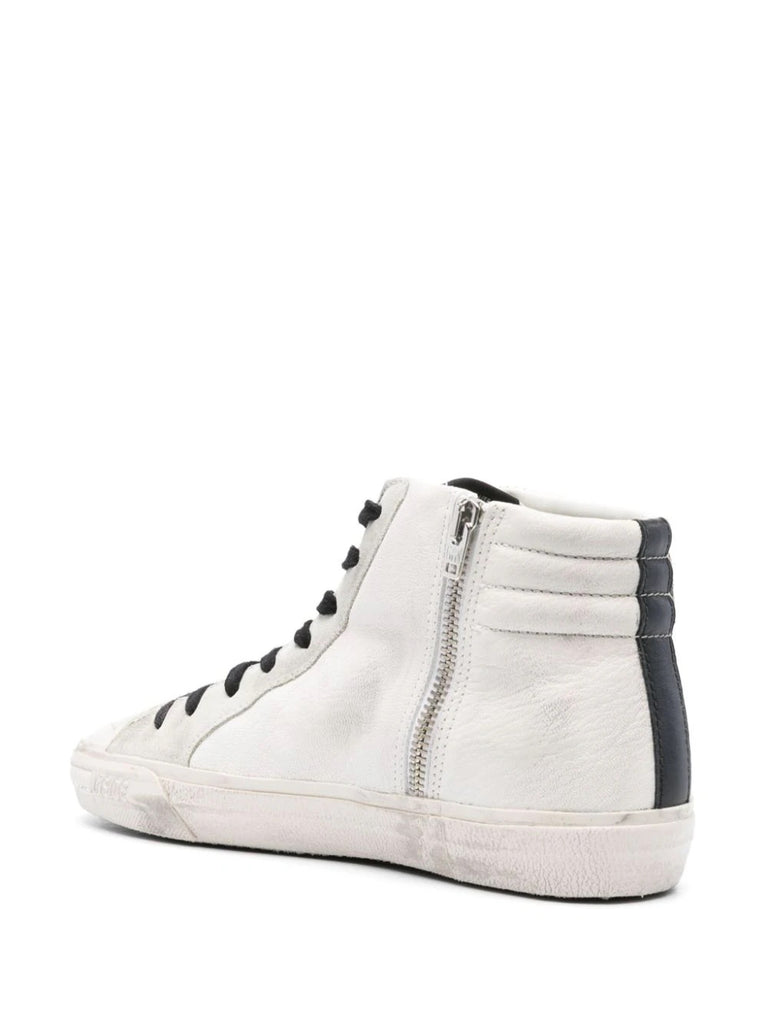 Golden Goose White Brown High Top Glitter Trainers 2