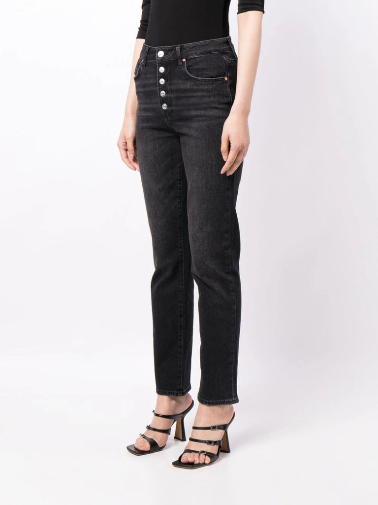 Paige Black Buttoned Jeans 2
