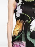 Stine Goya Black Multicoloured Floral Print Sleeveless Midi Dress 4