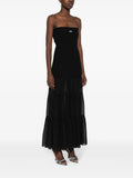 Rotate Black Sleeveless Shirred Maxi Dress 2