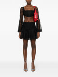 Charo Ruiz Ibiza Black Lace Trim Mini Skirt 1