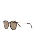 Le Specs Brown Tortoiseshell Round Frame Sunglasses 1