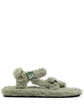 Arizona Love Green Faux Fur Sandals