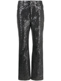 Rotate Black Sequin Jeans