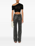 Rotate Black Sequin Jeans 1