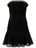 Charo Ruiz Ibiza Black Sleeveless Lace Mini Dress