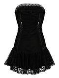 Charo Ruiz Ibiza Black Sleeveless Lace Mini Dress 1