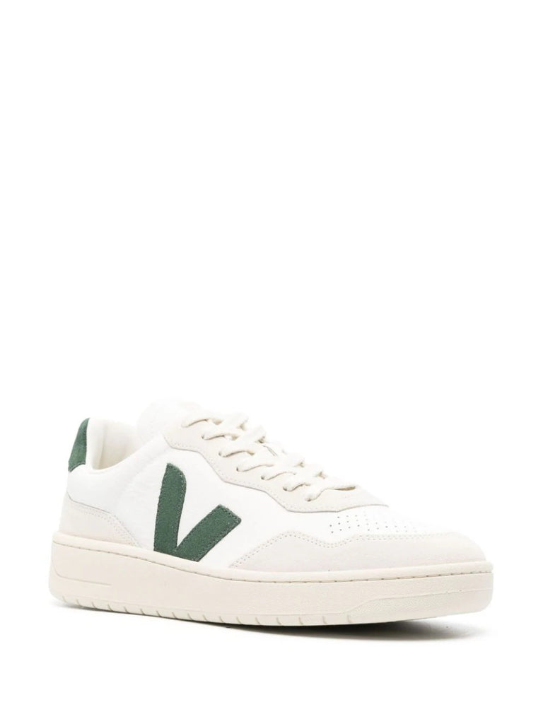 Veja White Green Low Top Trainers 1