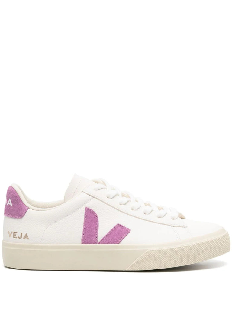 Veja White Purple Low Top Trainers