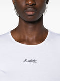 Rotate White Embroidered Logo Cropped T-shirt 4