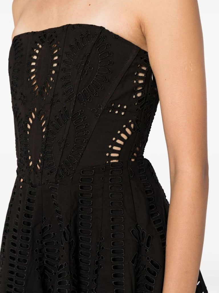 Charo Ruiz Ibiza Black Embroidered Sleeveless Mini Dress 4