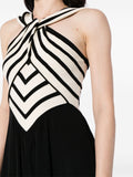 Zimmermann Black White Striped Halterneck Maxi Dress 4