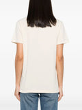 Marant Etoile Cream Distressed Logo Print T-shirt 3