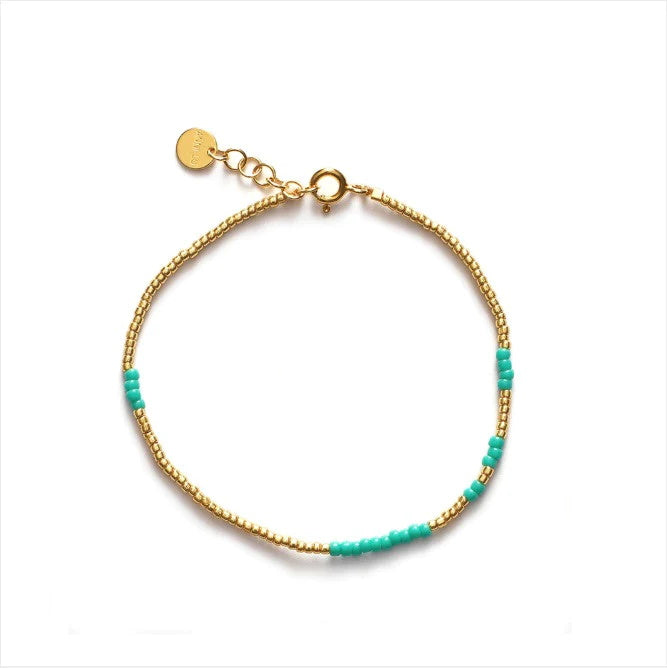 Anni Lu Aqua Gold Bead Bracelet