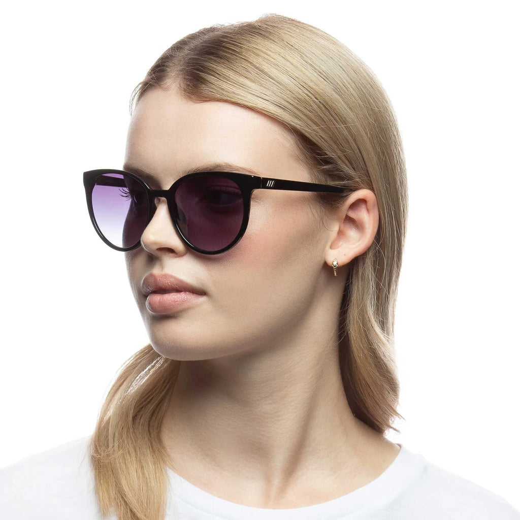 Le Specs Black Oversized Sunglasses 3