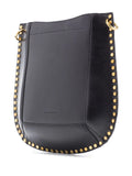 Isabel Marant Black Gold Leather Studded Shoulder Bag 2
