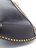 Isabel Marant Black Gold Leather Studded Shoulder Bag 4
