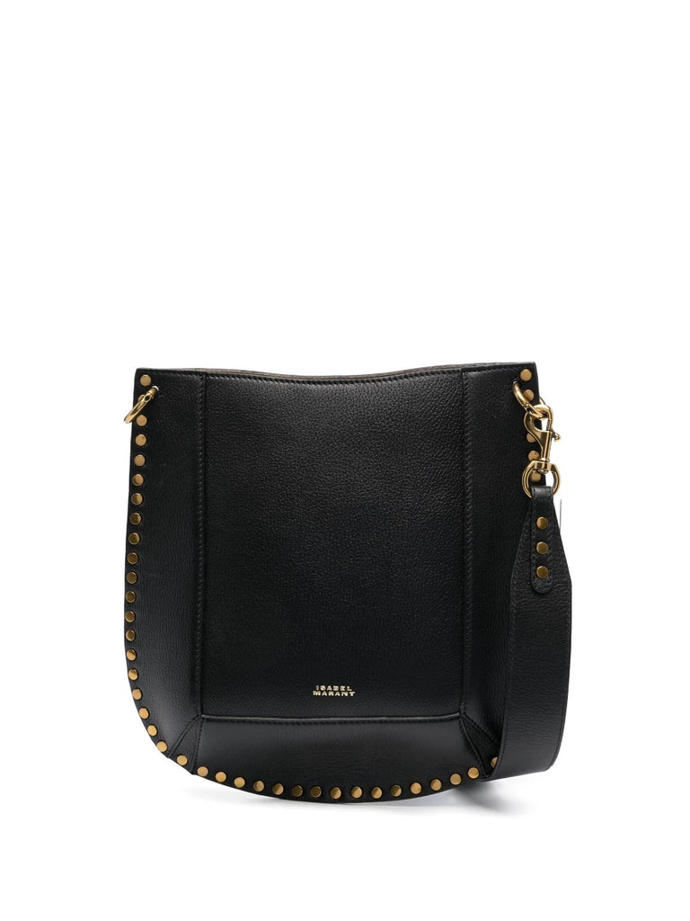 Isabel Marant Black Gold Studded Shoulder Bag