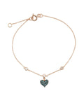 'Blue Diamond Heart Bracelet'