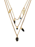 Isabel Marant Gold Black Layered Charm Necklace 1