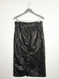 Dries Van Noten Black Stud Detail Faux Leather Skirt 1