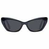 Le Specs Black Thin Cat Eye Frame Sunglasses