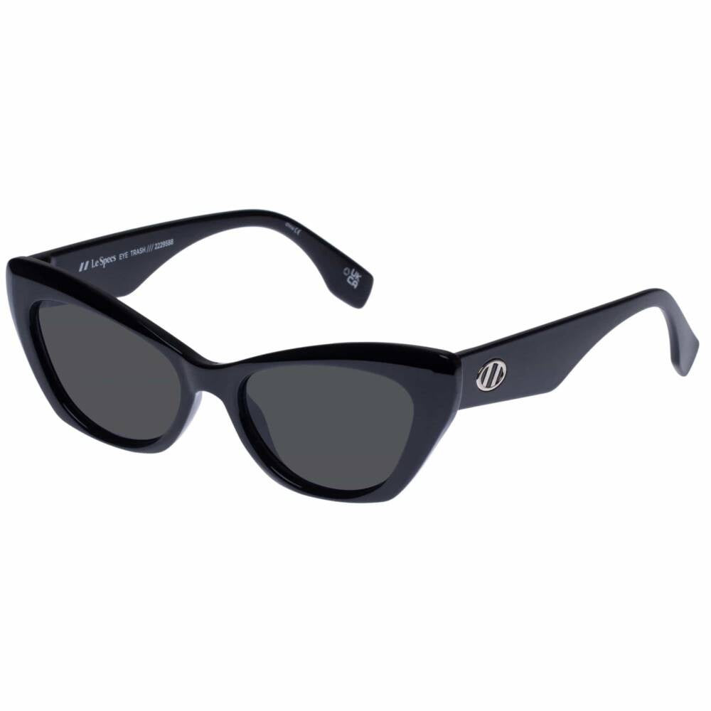 Le Specs Black Thin Cat Eye Frame Sunglasses 1