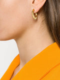 Maria Black Gold Tapered Hoop Earring 1