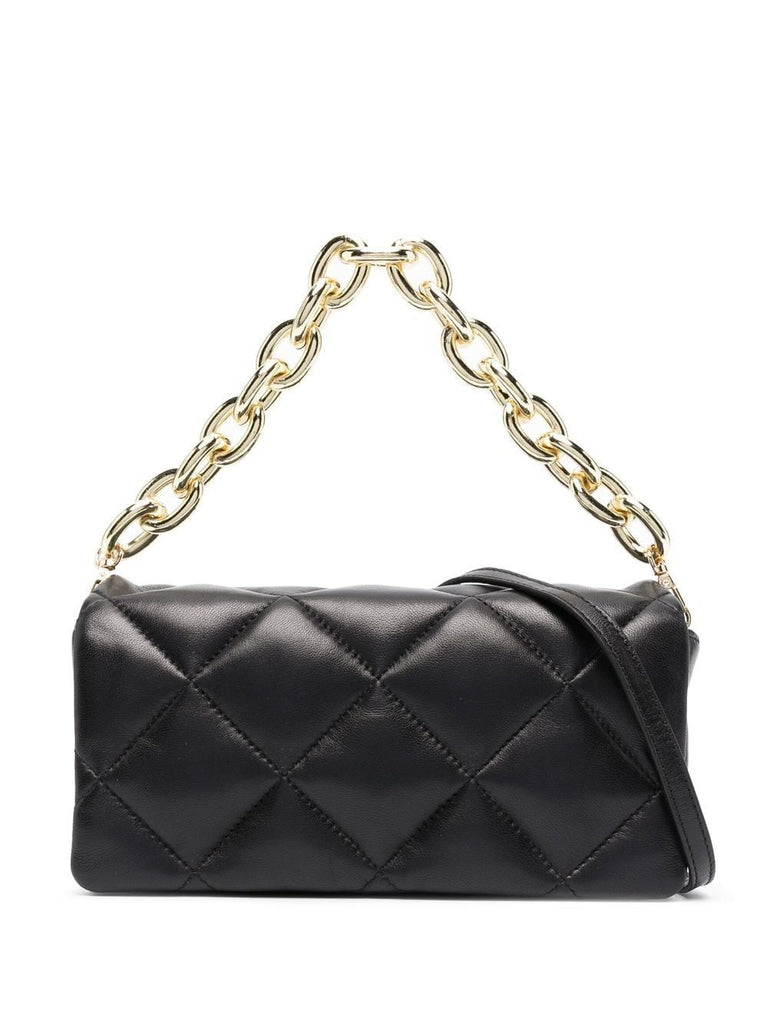 Stand Studio Black Quilted Gold Chain Bag