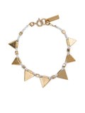 Isabel Marant Gold and White Beaded Bracelet
