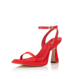 Alias Mae Red Satin Heeled Sandals 2