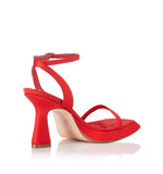 Alias Mae Red Satin Heeled Sandals 3