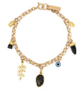 Isabel Marant Gold Black Layered Charm Bracelet