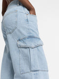 Agolde Light Blue Flap Pocket Wide Leg Jeans 2