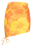 Faithfull The Brand Orange Yellow Floral Mini Skirt 1