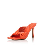 Alias Mae Orange Twisted Strap Open Toe Heels 2