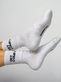 Unisex White ‘Get Comfy’ Classic Socks