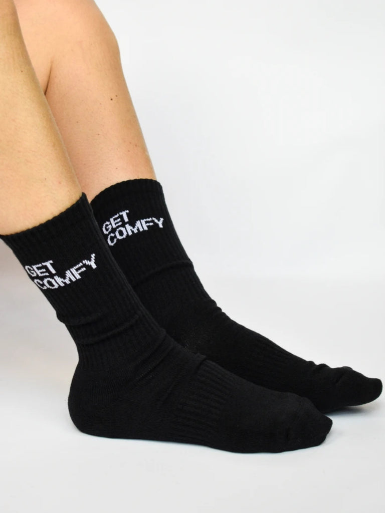 Soxygen Black Unisex Get Comfy Classic Socks