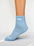 Soxygen Blue Ugh Slogan Ankle Socks